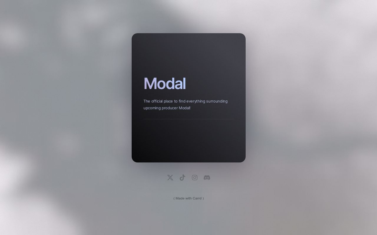 Carrd profile picture for @modal